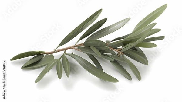 Obraz Olive Leaf Painting white background Decoration