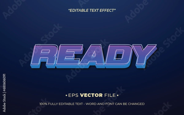 Obraz Ready text effect 3d editable vector