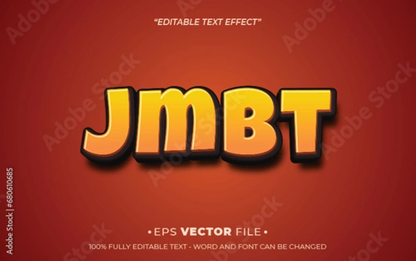 Obraz jmbt text effect 3d editable vector