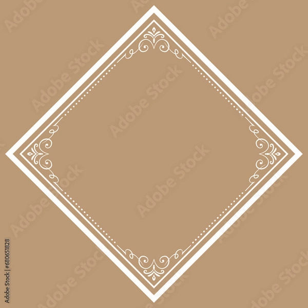 Fototapeta ゴールドのフレームデザイン。アンティークやヴィンテージスタイルの装飾。見出しや罫線のデザインセット