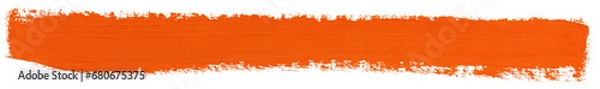 Obraz Orange stroke of paint isolated on transparent background