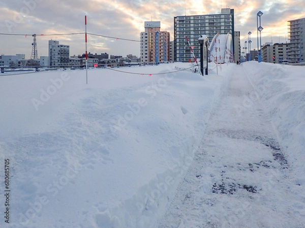 Fototapeta 冬の幌平橋（北海道札幌市）