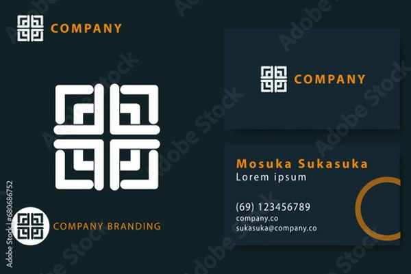 Fototapeta Logo Design Vector Template for a high-end brand personality. logo for business. internet. online shop. label or packaging.