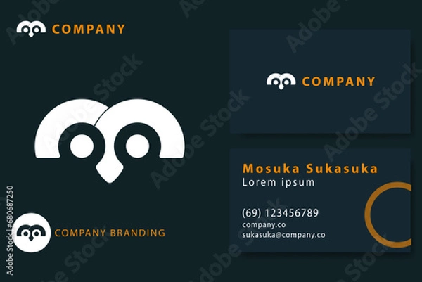 Fototapeta minimalist Logo Design Vector Template for a high-end brand personality. logo for business. internet. online shop. label or packaging.