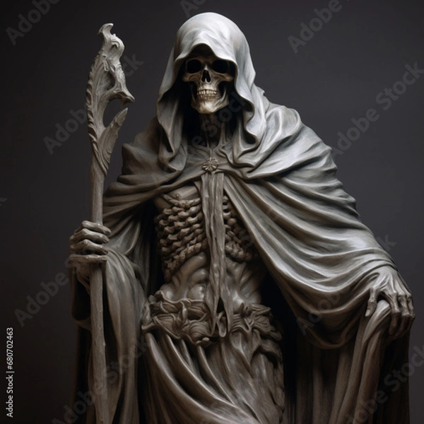 Fototapeta statue of a skeleton of death