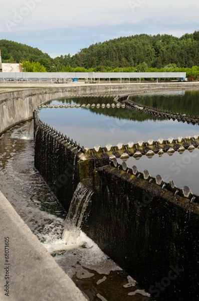 Fototapeta cleaned sewage water clarification waterwork
