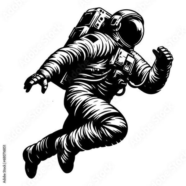 Obraz Astronaut isolated on white background