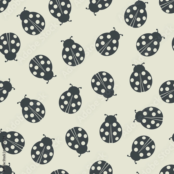 Fototapeta Ladybug seamless pattern.