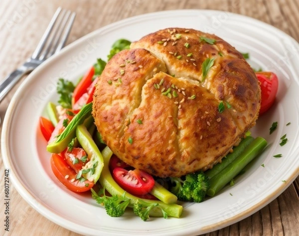 Obraz Vegan Elegance: Ultra-Realistic Food Composition