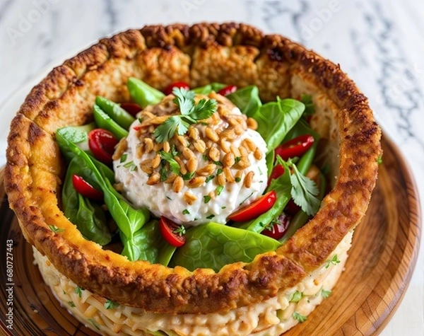 Obraz Vegan Elegance: Ultra-Realistic Food Composition