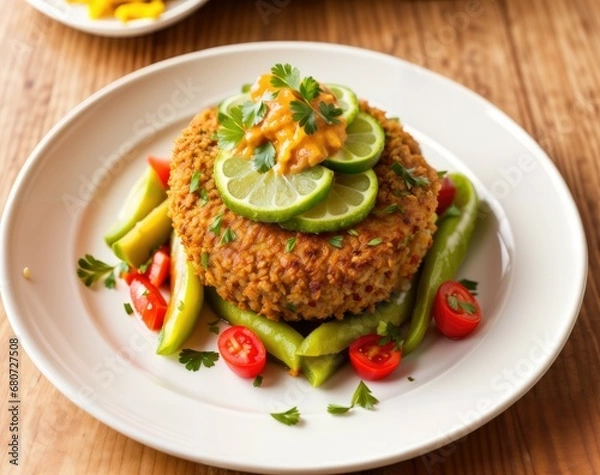 Obraz Vegan Elegance: Ultra-Realistic Food Composition