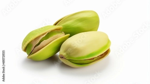 Fototapeta Pistachio nuts isolated created with Generative