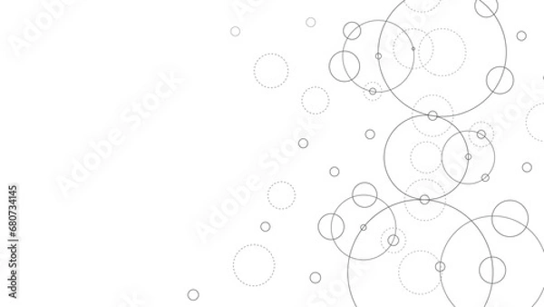 Fototapeta Technology abstract background. Abstract geometric background. Connected circles. Network of circles.