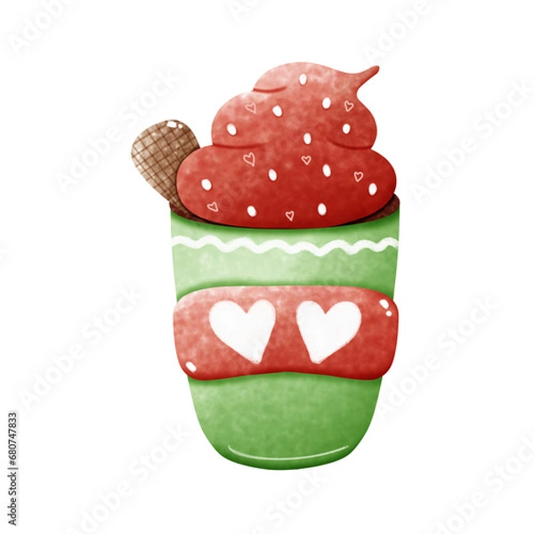 Obraz strawberry in a glass