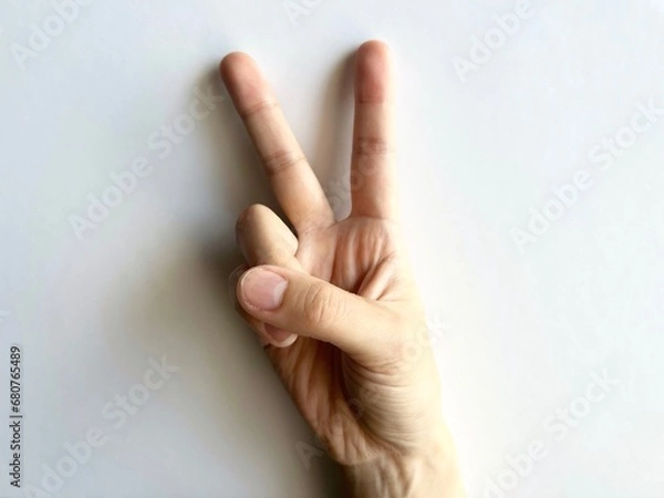 Fototapeta ジェスチャー　ピース