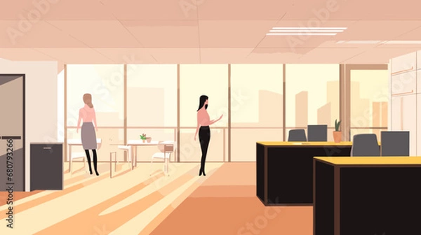 Fototapeta Concept vector illustration of business situation.