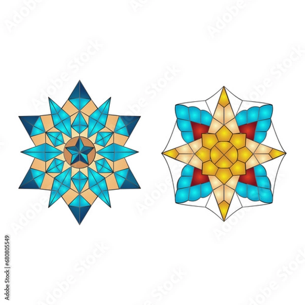 Fototapeta Capiz Glow: Vector Collection Illuminating Traditional Filipino Parol Artistry