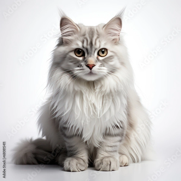 Fototapeta british kitten isolated on white
