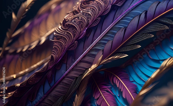 Obraz Feathers pattern abstract