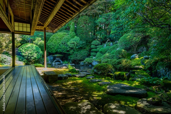 Obraz 長野県　下諏訪　岩波家庭園
