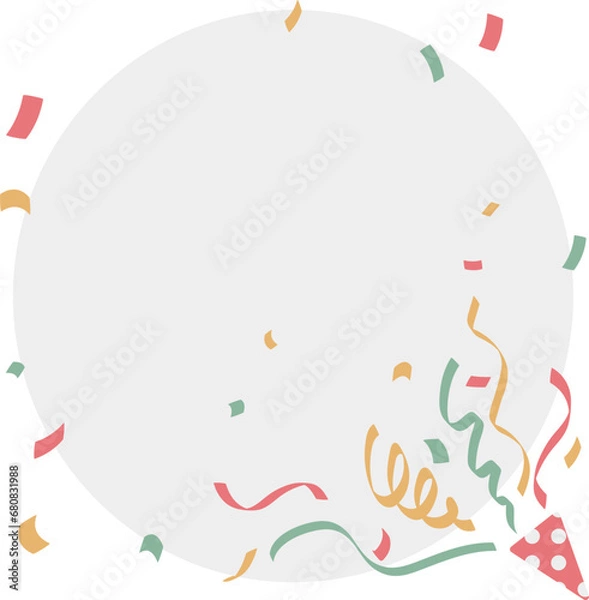 Fototapeta クラッカーと飛び出す紙吹雪