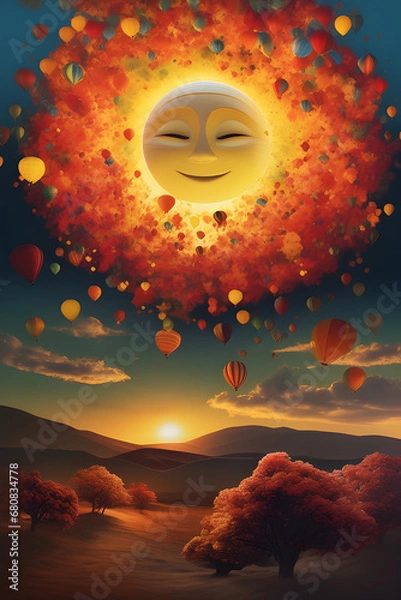 Obraz It's a beautiful, ideal landscape image. Generating AI