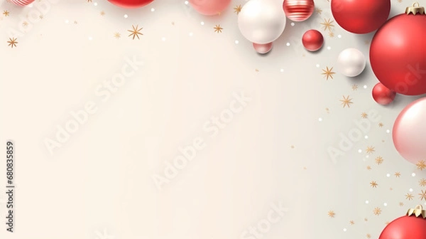 Fototapeta Christmas background, Christmas and holiday decoration materials, PPT background
