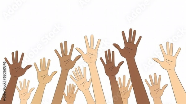 Fototapeta Hands United: A Symbol of Working Together