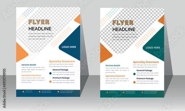 Fototapeta Simple Corporate Flyer Design for business, Vector 