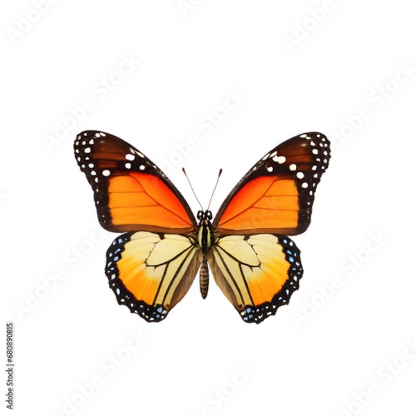 Fototapeta Exquisite  butterfly captured in high detail, perfect for educational use, nature-inspired graphic designs, and digital overlays with its transparent background