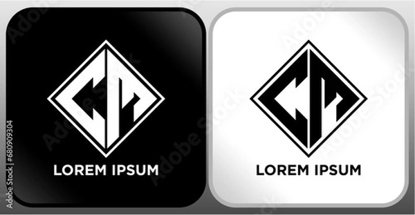 Obraz LETTER LOGO BLACK WHITE