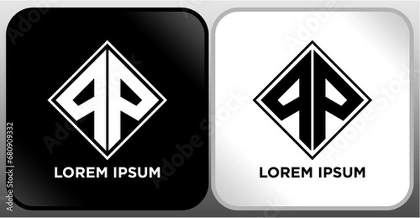 Obraz LETTER LOGO BLACK WHITE