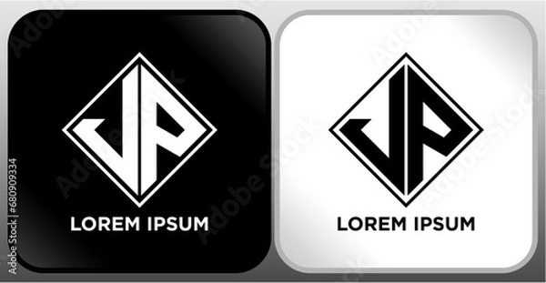 Obraz LETTER LOGO BLACK WHITE