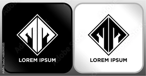 Obraz LETTER LOGO BLACK WHITE