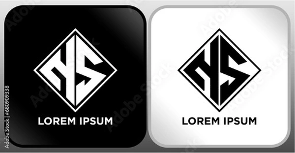 Obraz LETTER LOGO BLACK WHITE