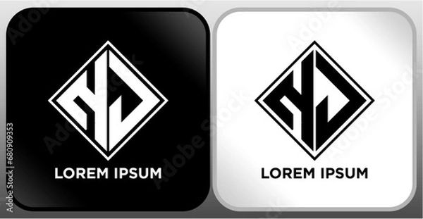 Obraz LETTER LOGO BLACK WHITE