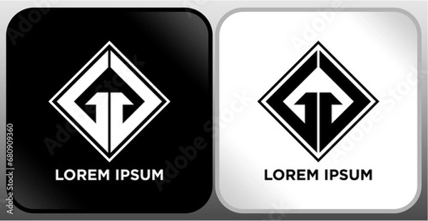 Obraz LETTER LOGO BLACK WHITE