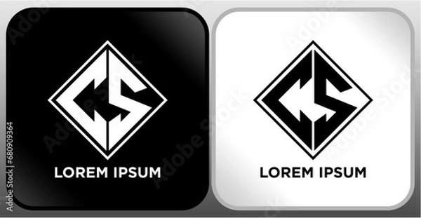 Obraz LETTER LOGO BLACK WHITE