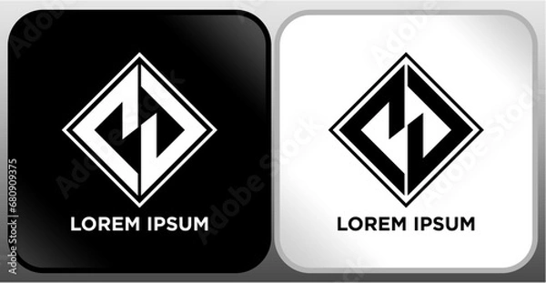 Obraz LETTER LOGO BLACK WHITE