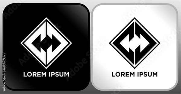 Obraz LETTER LOGO BLACK WHITE