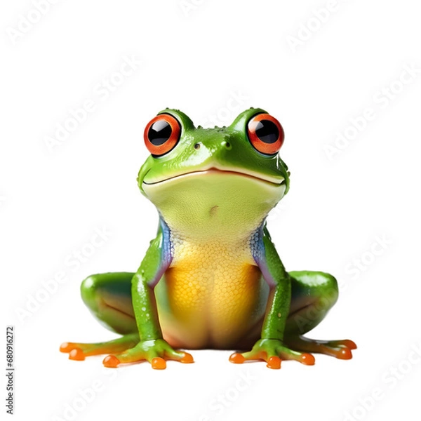 Fototapeta Vivid Tree Frog Poised Elegantly, High-Resolution Image Perfect for Print on Demand Products, Captivating Wildlife Subject for POD Apparel and Decor