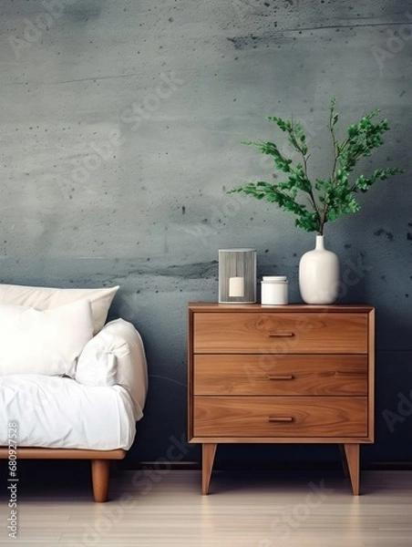 Obraz Modern Nordic style apartment with picture frame template