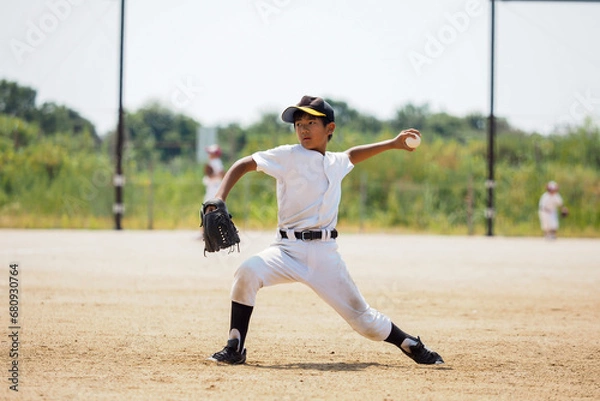 Obraz 少年野球の左ピッチャー