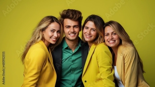 Obraz Business team giving pose