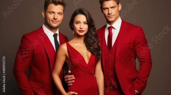 Obraz Business team giving pose