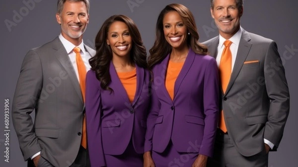 Obraz Business team giving pose