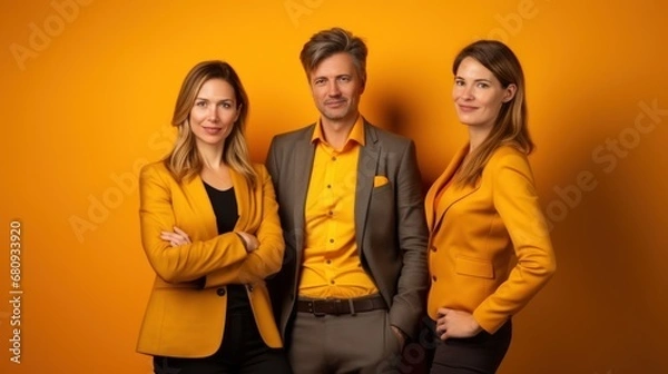 Obraz Business team giving pose