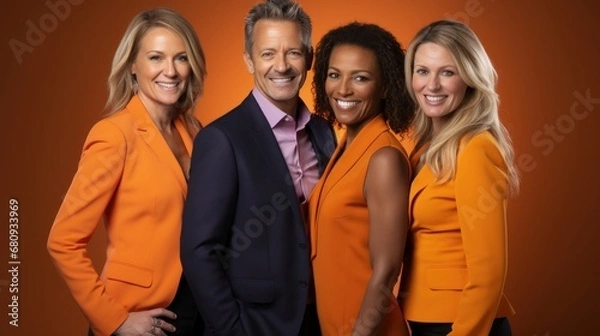 Obraz Business team giving pose