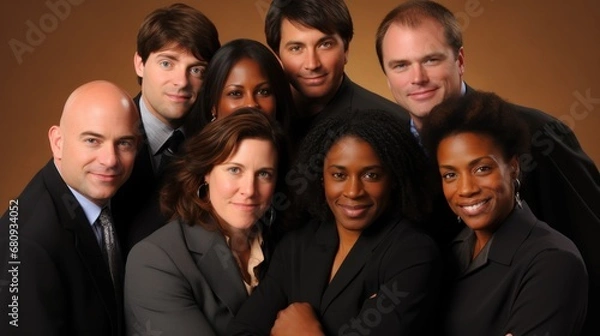 Obraz Business team giving pose