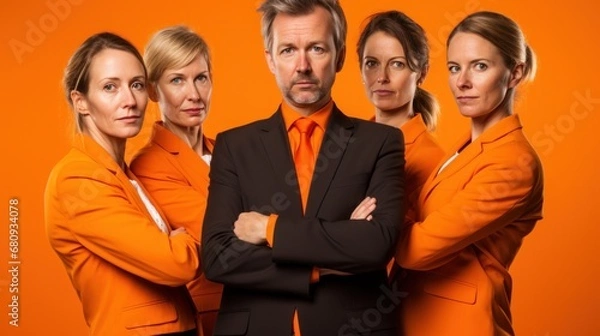 Obraz Business team giving pose